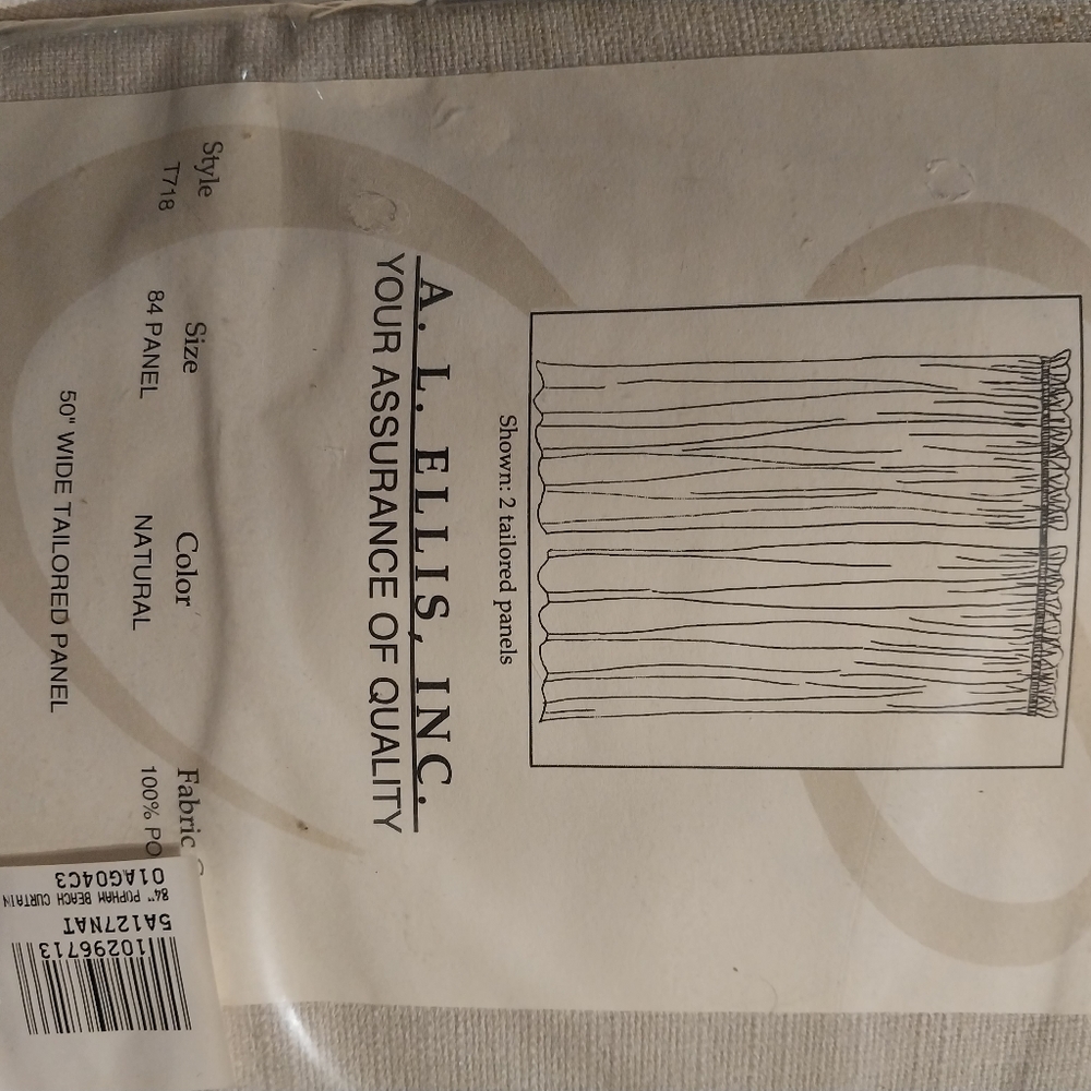 Tailored panel curtains 84x50